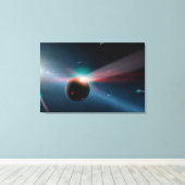 Ein Sturm von Kometen im Eta Corvi-System. Leinwanddruck (Insitu (Holzboden))