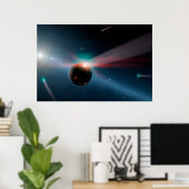 Ein Sturm von Kometen im Eta Corvi-System. Poster (Heimbüro)