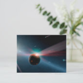 Ein Sturm von Kometen im Eta Corvi-System. Postkarte (Stehend Vorderseite)
