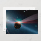 Ein Sturm von Kometen im Eta Corvi-System. Postkarte (Vorne/Hinten)