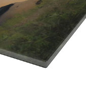 Ein stürmischer, launenhafter Strand, aquamarines  Schneidebrett (Ecke)