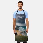 Ein stürmischer, launenhafter Strand, aquamarines  Schürze (Getragen)