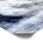 Ein stürmischer Ozean umgibt ein Leuchtturm Landsc Poster (Ecke)