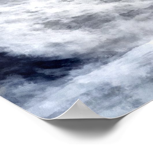 Ein stürmischer Ozean umgibt ein Leuchtturm Landsc Poster (Ecke)