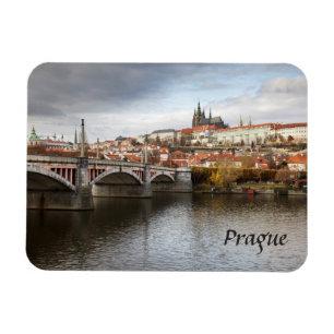 Ein stürmischer Tag im Prag-Andenken-Foto Magnet