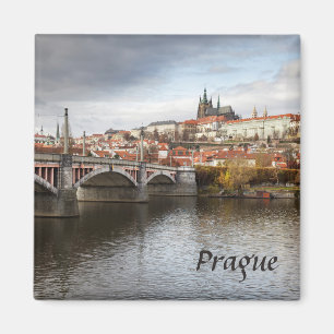 Ein stürmischer Tag im Prag-Andenken-Foto Magnet