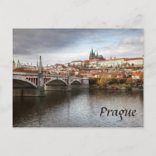 Ein stürmischer Tag im Prager Souvenir-Foto Postkarte