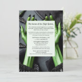 Ein Summen von Schatten Hexen-Halloween-Party Einladung (Stehend Vorderseite)