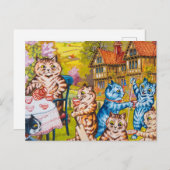 Ein Summer Tee Party von Louis Wain Postkarte (Vorne/Hinten)