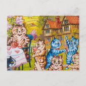 Ein Summer Tee Party von Louis Wain Postkarte (Vorderseite)
