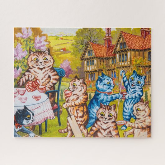 Ein Summer Tee Party von Louis Wain Puzzle (Horizontal)