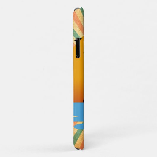 Ein Sunset Retro mit Nadelbaum Case-Mate iPhone Hülle (Hinten/Rechts)