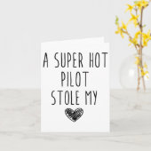 Ein Super Hot Pilot gestohlen mir das Herz _1 Karte (Gelbe Blume)