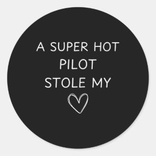 Ein superheißer Pilot hat mir das Herz gekostet Runder Aufkleber