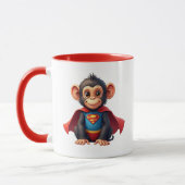 Ein Superheld-Affenbaby mit seinem Umhang. Tasse (Links)