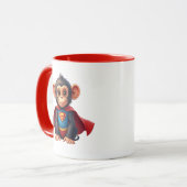 Ein Superheld-Affenbaby mit seinem Umhang. Tasse (Vorderseite Links)