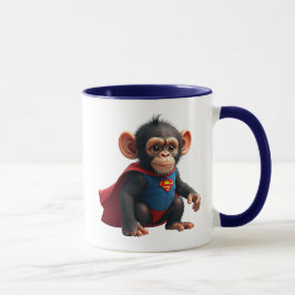 Ein Superheld-Affenbaby mit seinem Umhang. Tasse