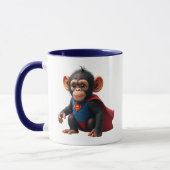 Ein Superheld-Affenbaby mit seinem Umhang. Tasse (Links)