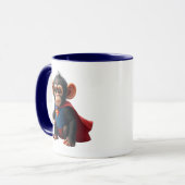 Ein Superheld-Affenbaby mit seinem Umhang. Tasse (Vorderseite Links)