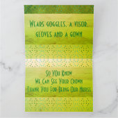 Ein Superheld danke Karte (Innenseite)