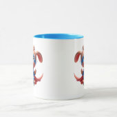 Ein Superheld-Kaninchen mit seinem Schild. Tasse (Zentrum)