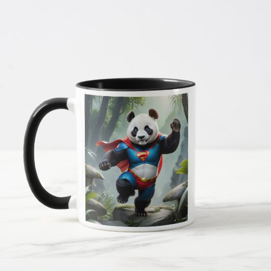 Ein Superheld-Panda. Tasse (Links)