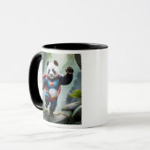 Ein Superheld-Panda. Tasse (Vorderseite Links)