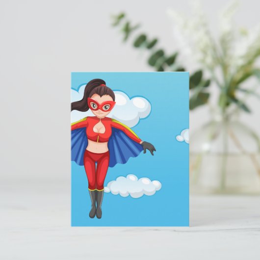 Ein Superheld Postkarte (Stehend Vorderseite)