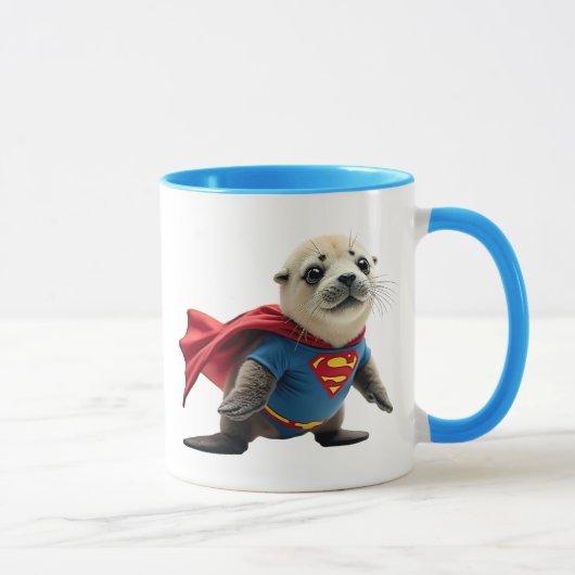 Ein Superheld-Robbenbaby. Tasse (Rechts)