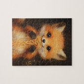 Ein superniedlicher, roter Fuchs, der Spaghetti is Puzzle (Horizontal)