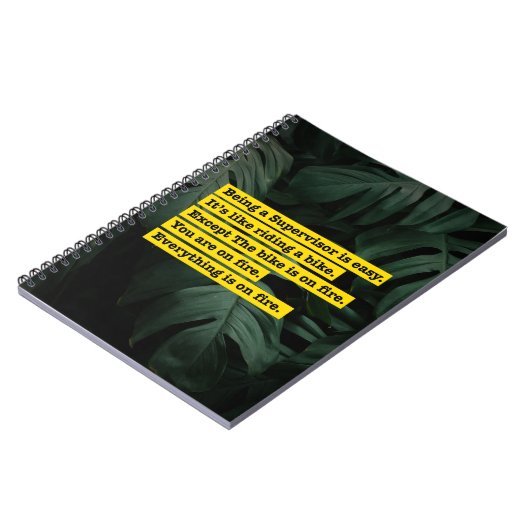 Ein Supervisor zu sein ist einfach. Funny Supervis Notizblock (Linke Seite)