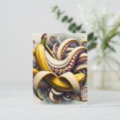 Ein surrealer Bananenkopfus Postkarte (Stehend Vorderseite)