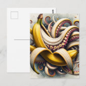 Ein surrealer Bananenkopfus Postkarte (Vorne/Hinten)