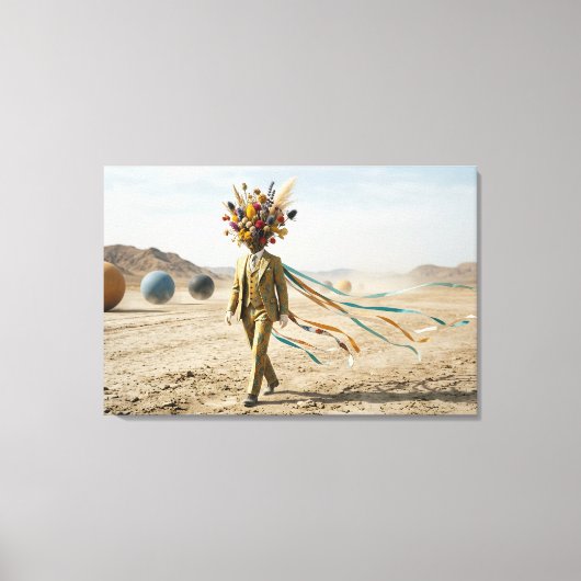Ein surrealer Wüstentraum Leinwanddruck (Vorderseite)