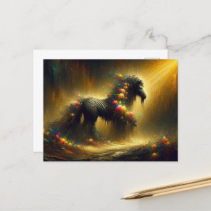 Ein surrealer Zebra Postkarte