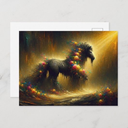 Ein surrealer Zebra Postkarte (Vorne/Hinten)