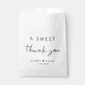 Ein süß-Dankeschön an Cream Wedding Geschenktütchen (Vorderseite)