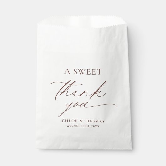 Ein süß Dankeschön Schwarz & Weiß Minimalistisch Geschenktütchen (Vorderseite)