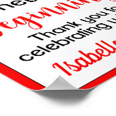 Ein Süß, der zu einem neuen Beginnend-Abschluss en Poster (Ecke)