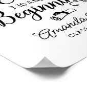 Ein Süß, der zu einem neuen Beginnszeichen für den Poster (Ecke)