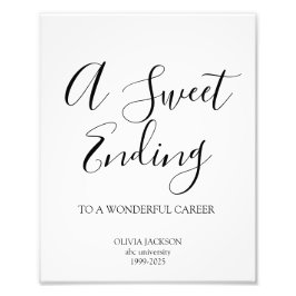 Ein Süß, der zu einer wunderschönen Karriere endet Fotodruck