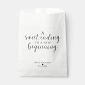 Ein Süß, der zu neuen Beginnbeginns-Flaggen endet Geschenktütchen (Vorderseite)