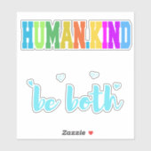 ein süß und ein freundlicher Mensch sein Aufkleber (Blatt)