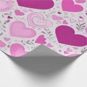 Ein süß-zauberhaftes Herz-Muster Geschenkpapier (Ecke)