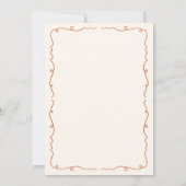 Ein Süsse-Kuchen ist unterwegs mit einer Pie-Baby- Einladung (Rückseite)