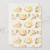 Ein Süsse Pie backt Lemon Pie Cream Baby Dusche Einladung (Rückseite)