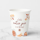 Ein Süsse Pie ist unterwegs Babydusche. Empfang Pappbecher (Vorderseite)