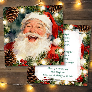 Ein süßer altmodischer Weihnachtsmann   Vintage-We Feiertagskarte