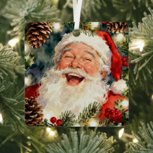 Ein süßer altmodischer Weihnachtsmann   Vintage We Ornament Aus Metall
