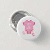 Ein süßer Baby-Shower-Button-Pin für Mädchen Button (Vorne & Hinten)